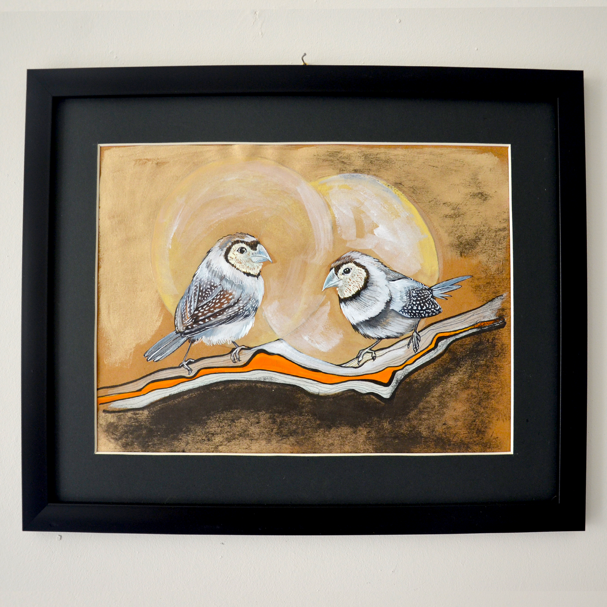 Wir sind zusammen - Gerahmtes Original-Kunstwerk Gemälde