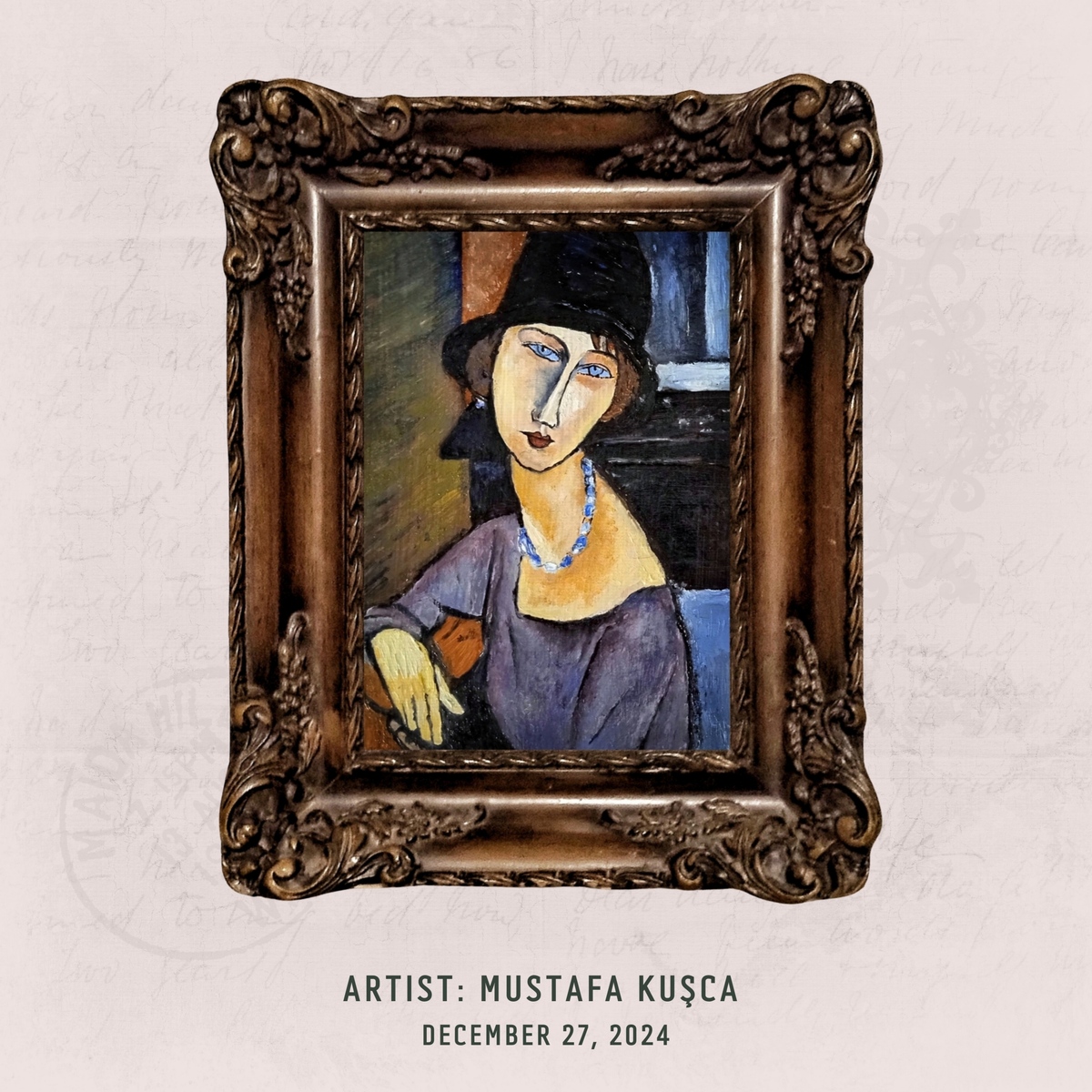 Modigliani - Jeanne Hébuterne mit Hut und Halskette