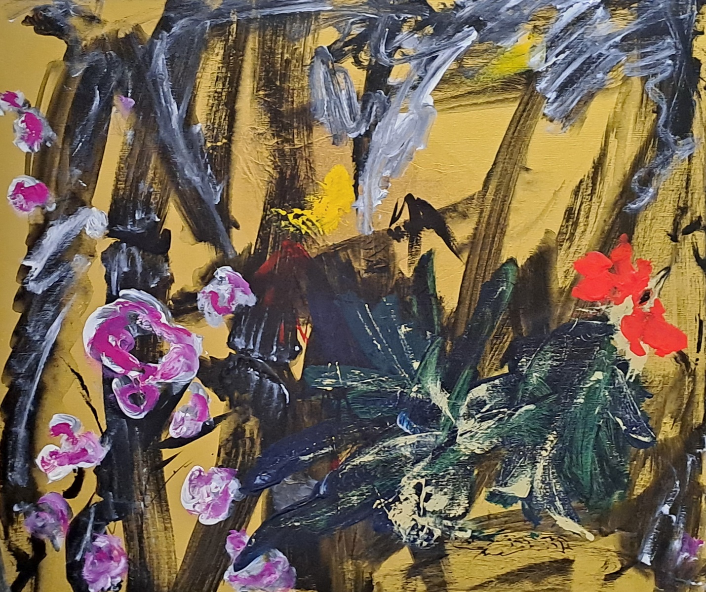 Rooster in the Bamboo Grove