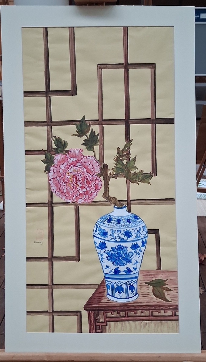 Flower in Chinese vase