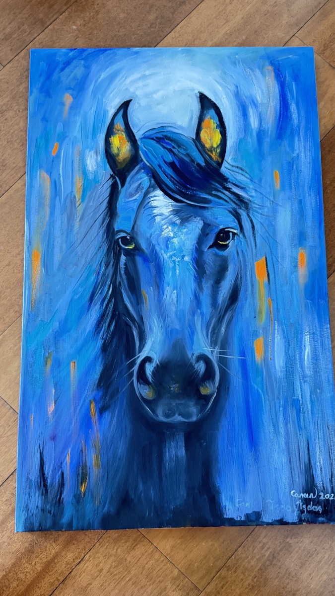Blue horse