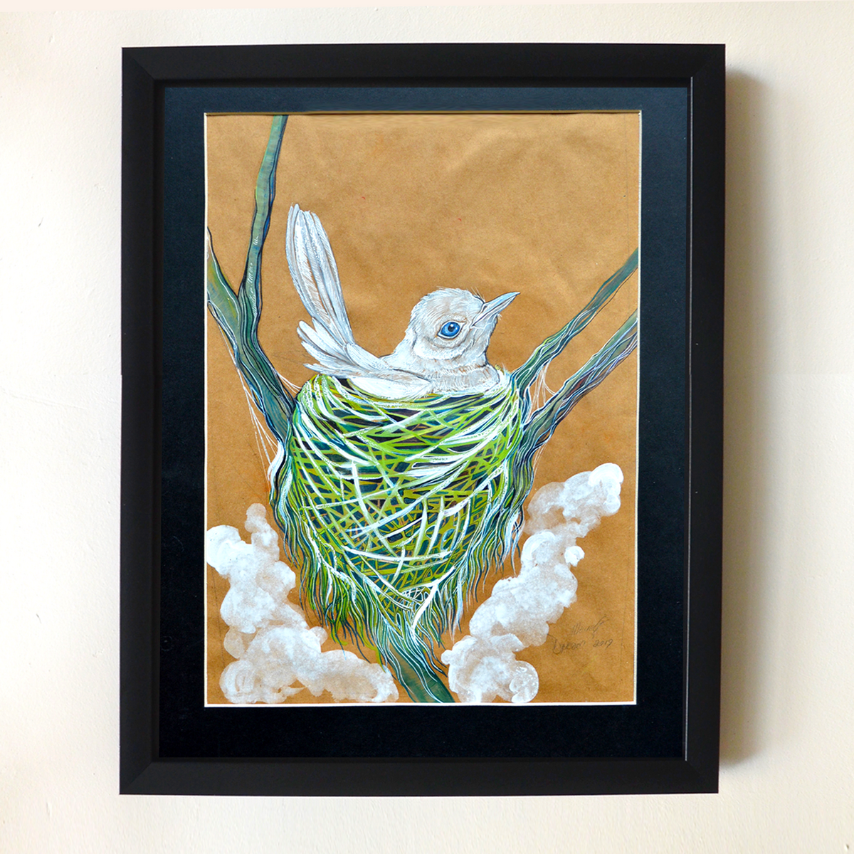 The Chick in the Green Nest | Original Artwork