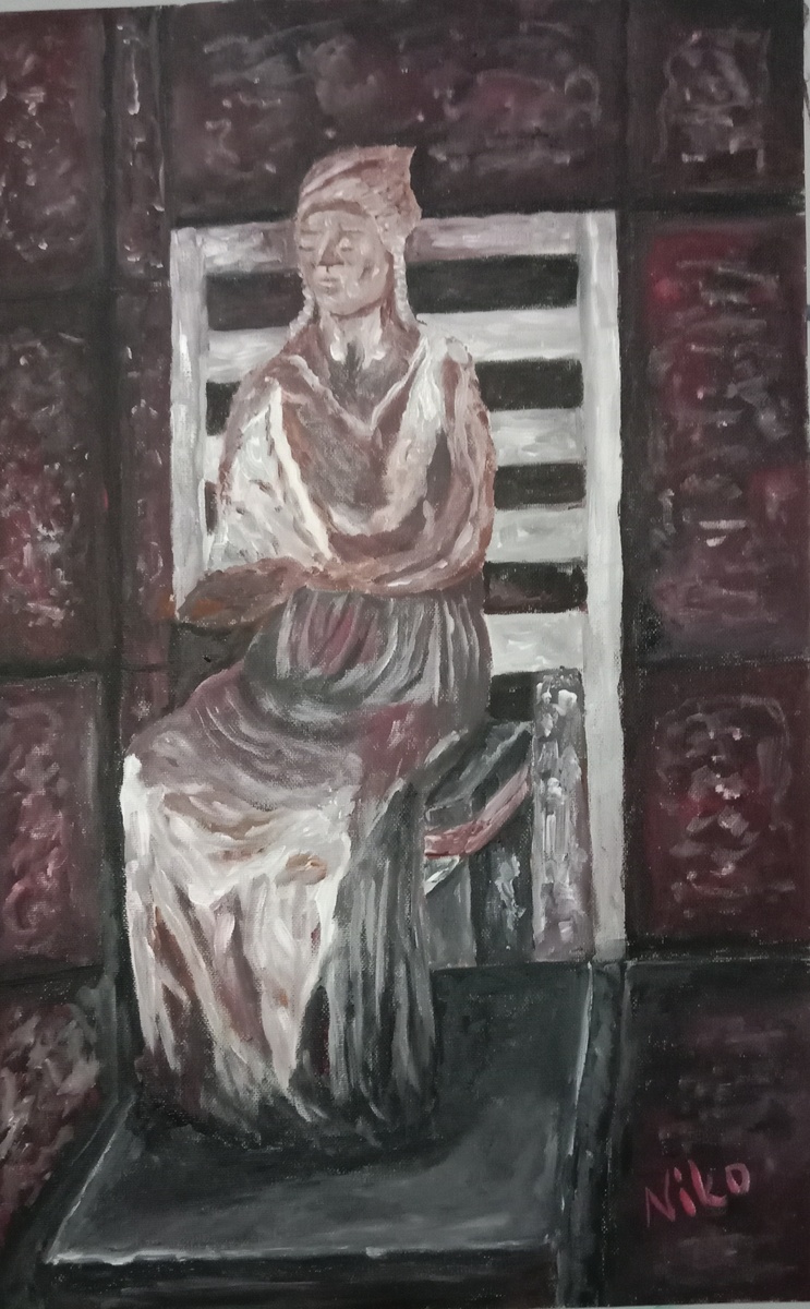 Femme Assise sur Chaise