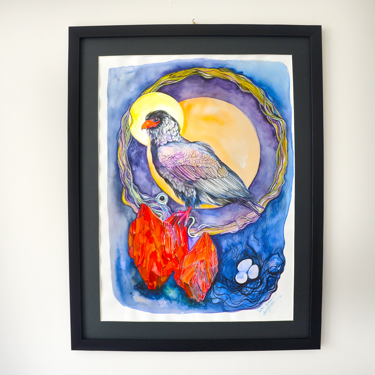 Anne Cambaz Kartal - Œuvre Originale Encadrée Tableau