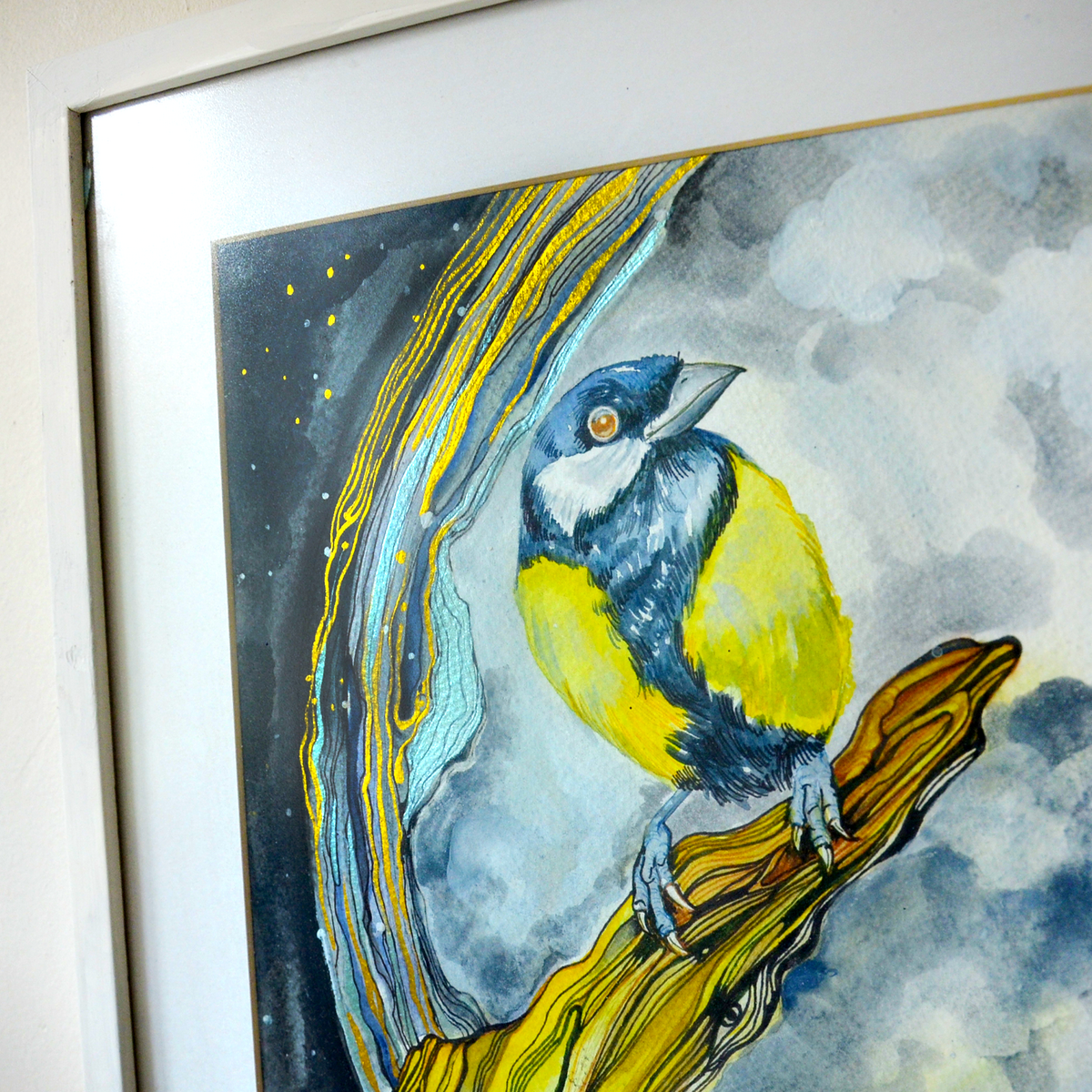 Composition d'Oiseaux en Diptyque | Œuvre d'Art Originale (diptyque)