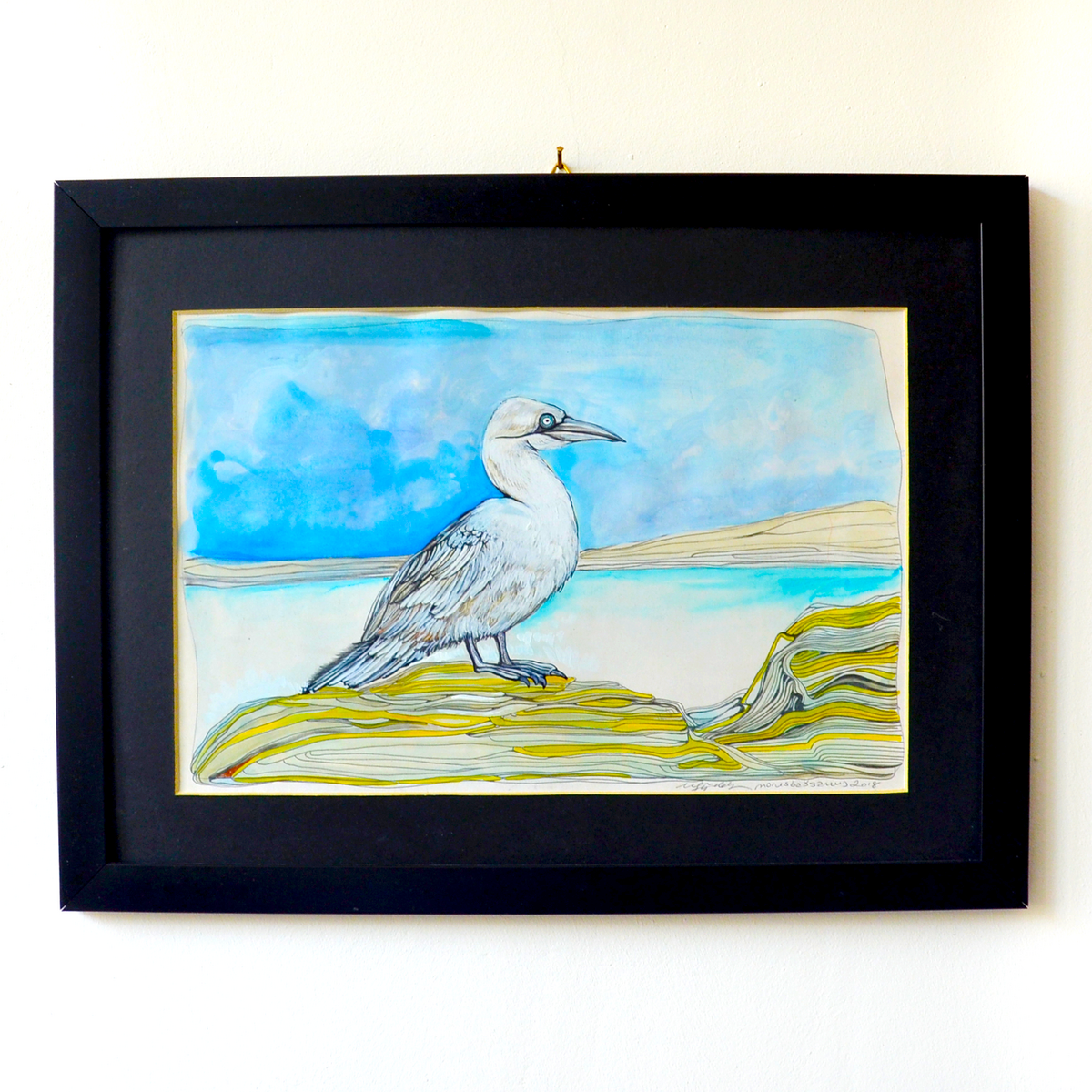 Fou de Bassan (morus Bassanus) | Collection Spéciale | Œuvre d'Art Originale Tableau