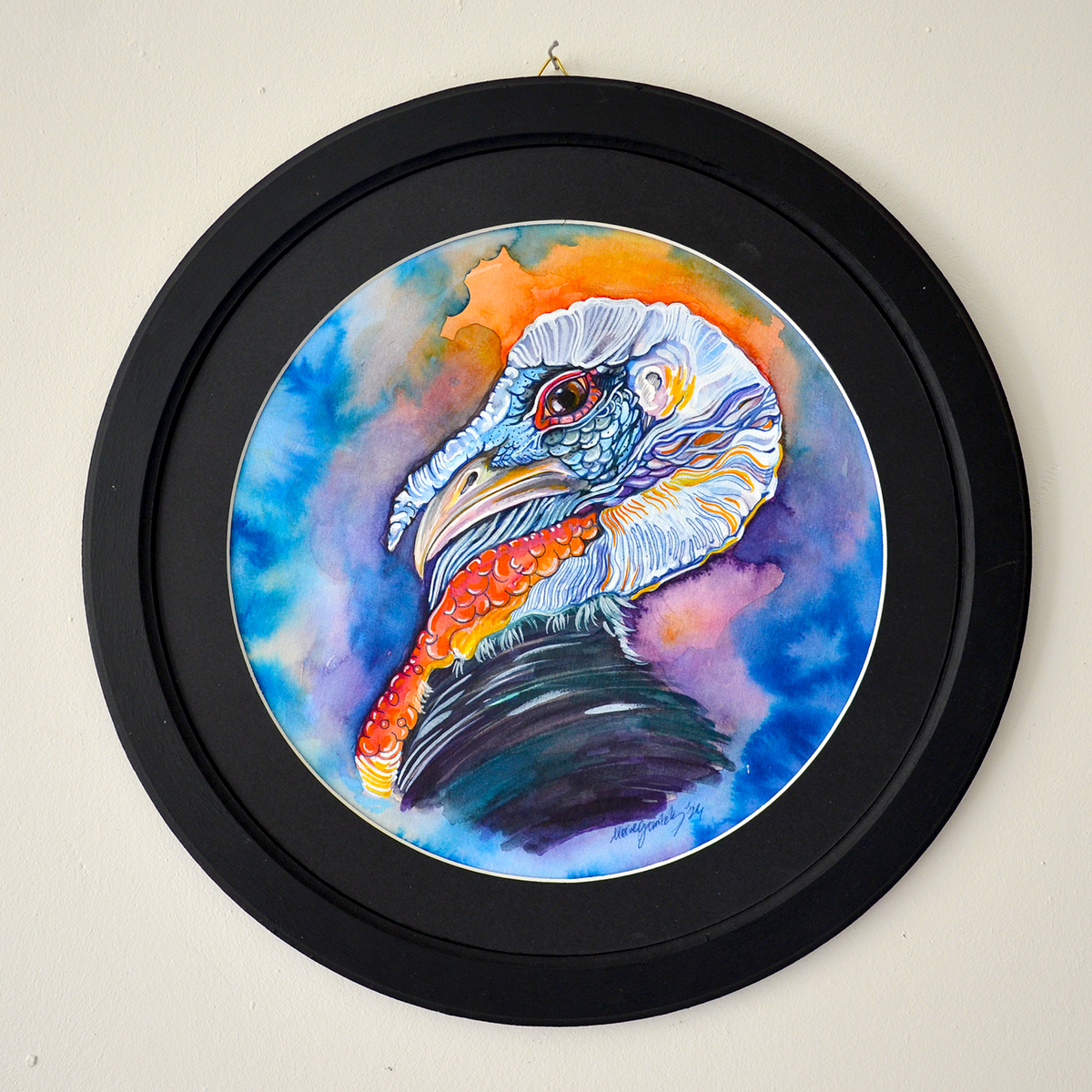 Portrait de Dinde - 1 (Expression Colorée) - Œuvre d'Art Originale Tableau