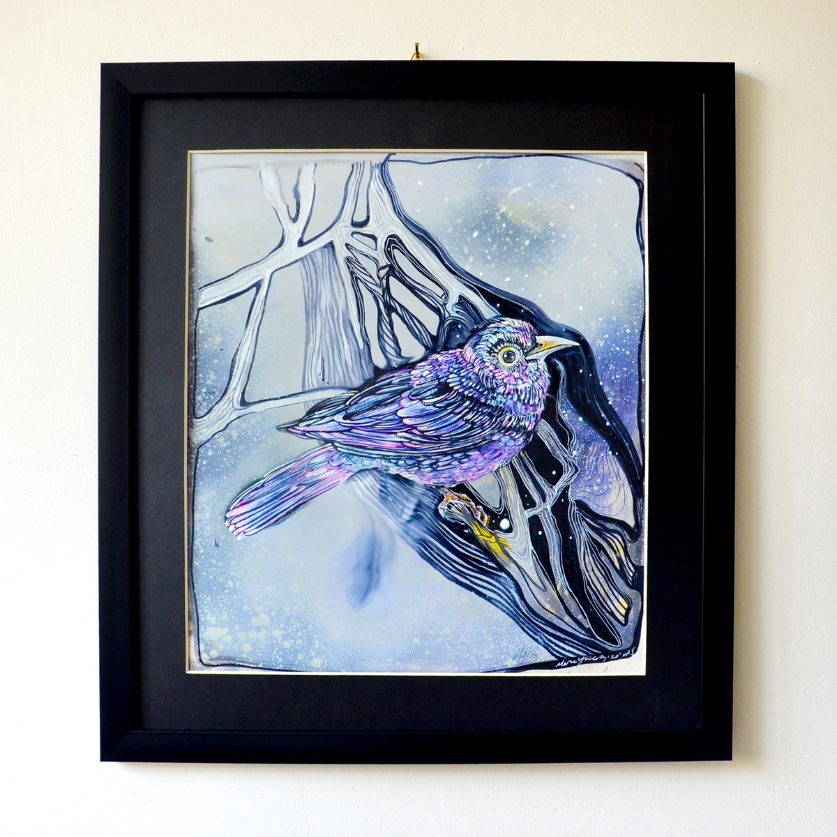 Purple | Œuvre d'Art Originale Encadrée