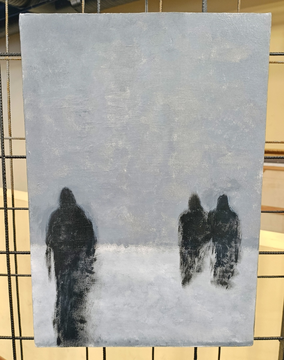 Marcheurs dans la Tempête de Neige