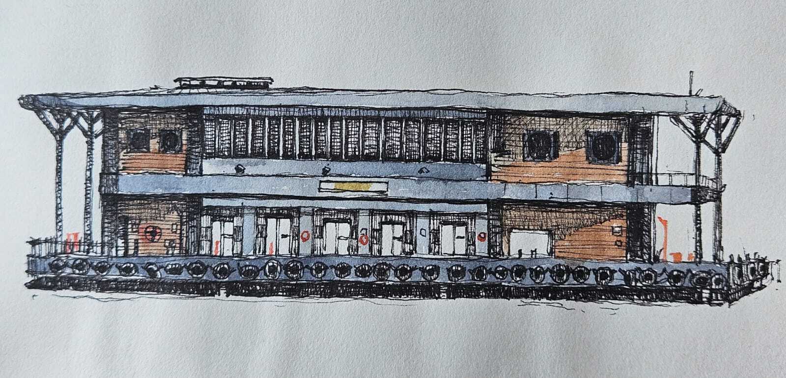 Schizzo del Molo di Karaköy