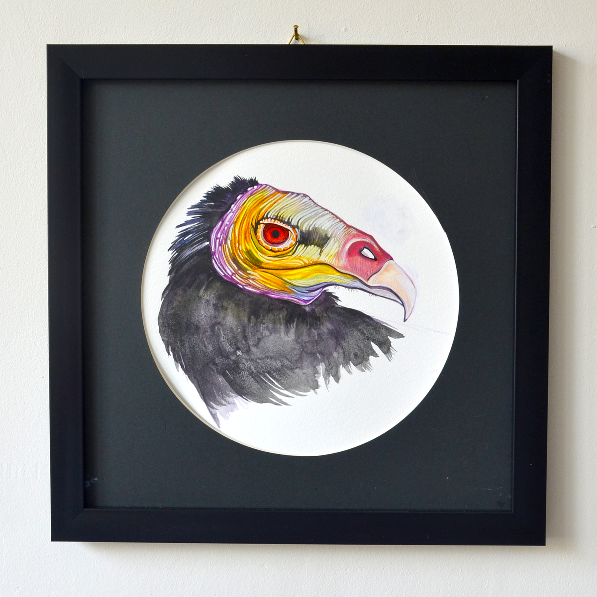 Portrait Of The Vulture-4- Collezione Privata Opera d'Arte Originale Incorniciata Quadro