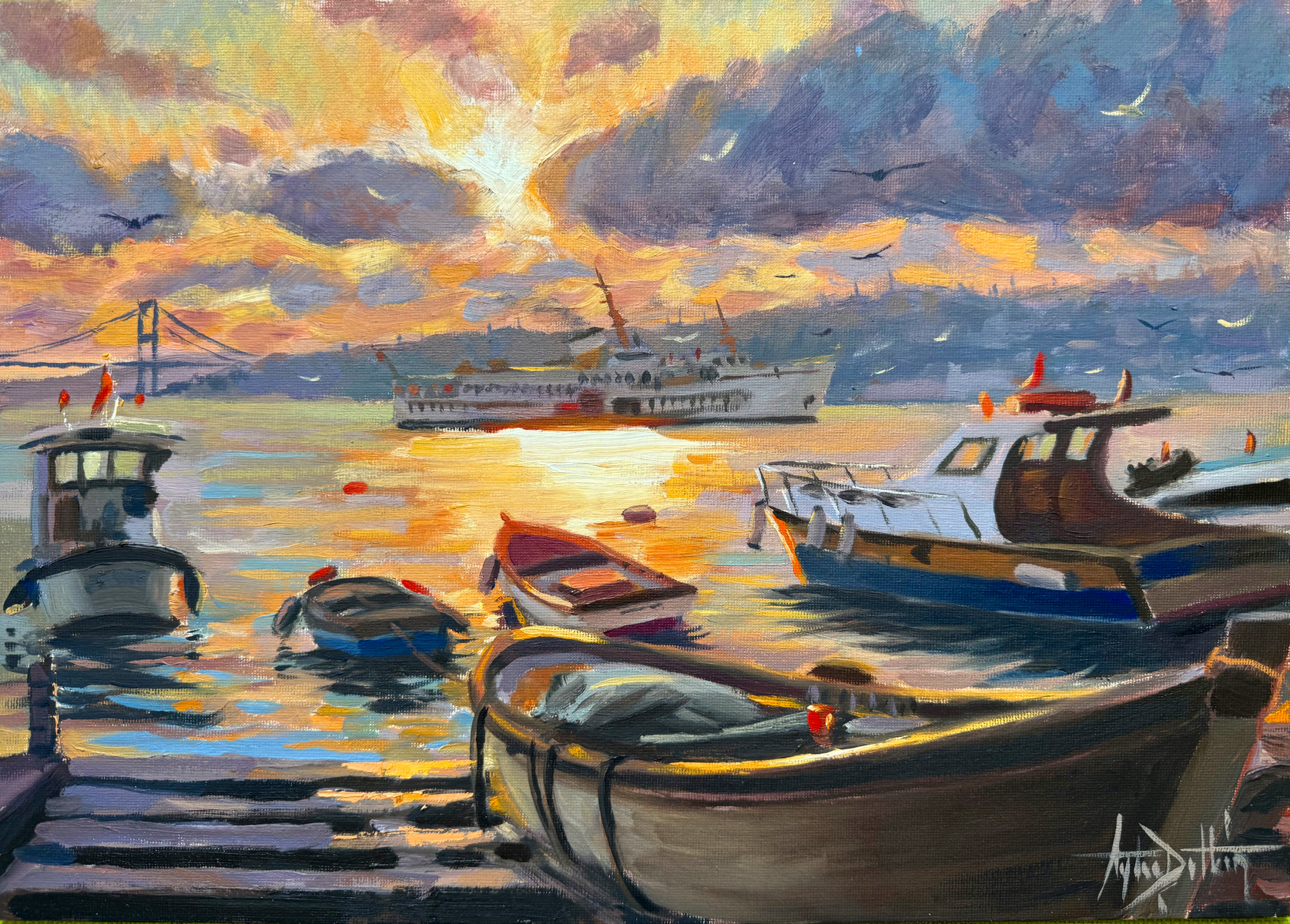 İstanbul Çengelköyde günbatımı