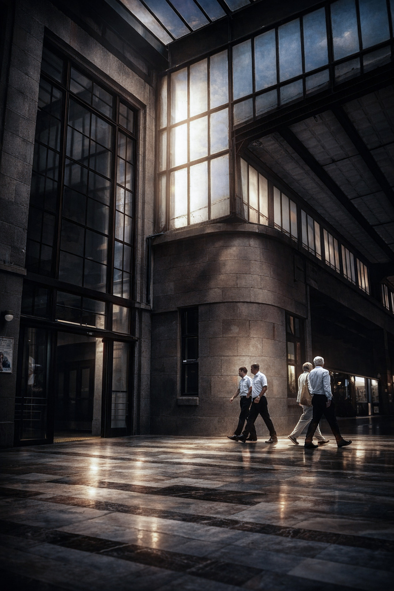 Taş ve ışığın içinden geçerken ( Renkli versiyon)