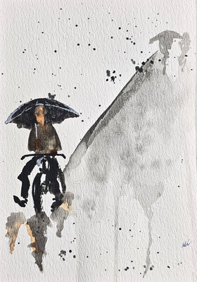 Flucht vor dem Regen