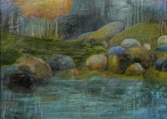 Der Fluss spiegelt wider