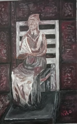Woman Sitting on Chair