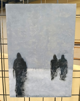 Walkers in a Snowstorm