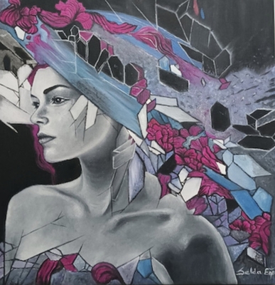 C'est l'expression du monde intérieur d'une femme rencontrant les couleurs.