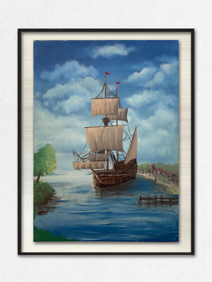 Le navire qui s'éloigne du rivage