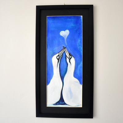La Danse de la Fidélité - Œuvre d'Art Originale Encadrée Tableau