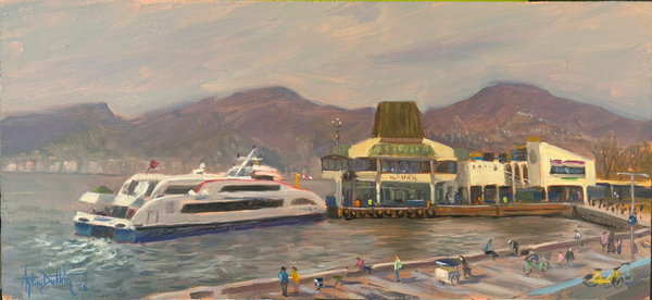 Izmir - molo dei traghetti di Konak - plein air