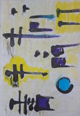Yellow on rice paper